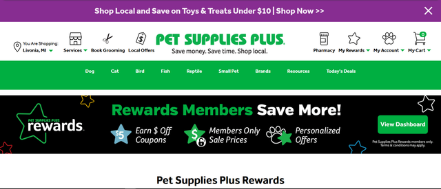 Pet Supplies Plus Rewards