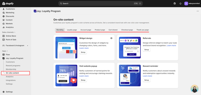 Customize loyalty touchpoints