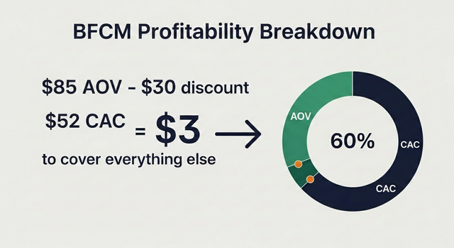 BFCM profitability breakdown showing why repeat purchases are essential