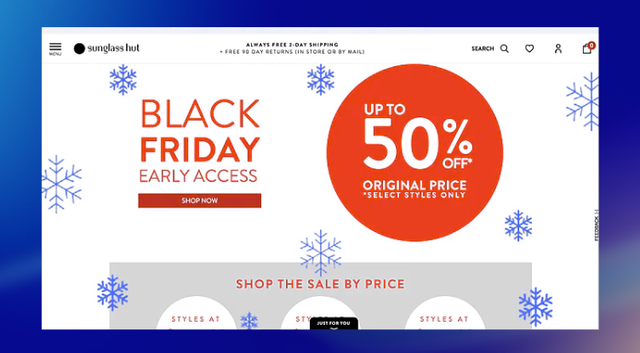 Example of a BFCM landing page