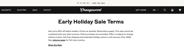 Orangewood early sale