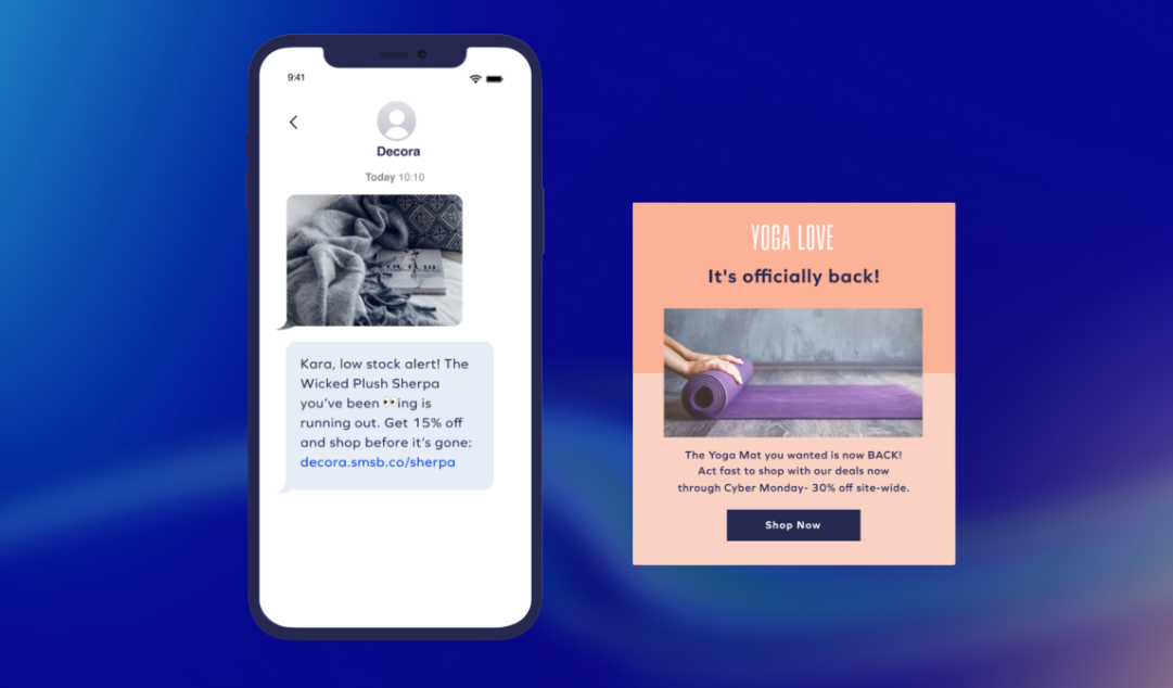 SMS and email messages 