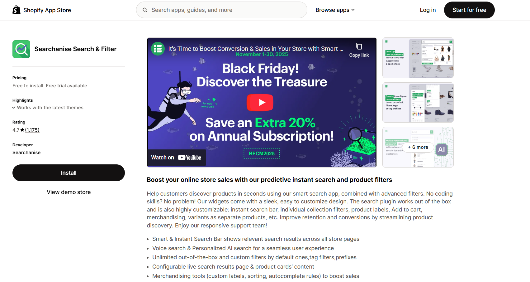 Searchanise Search Shopify app