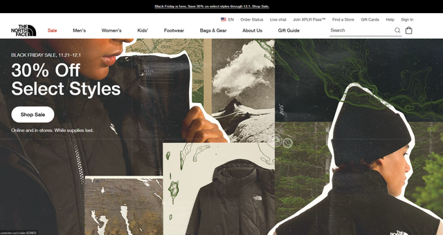 The North Face bfcm sale