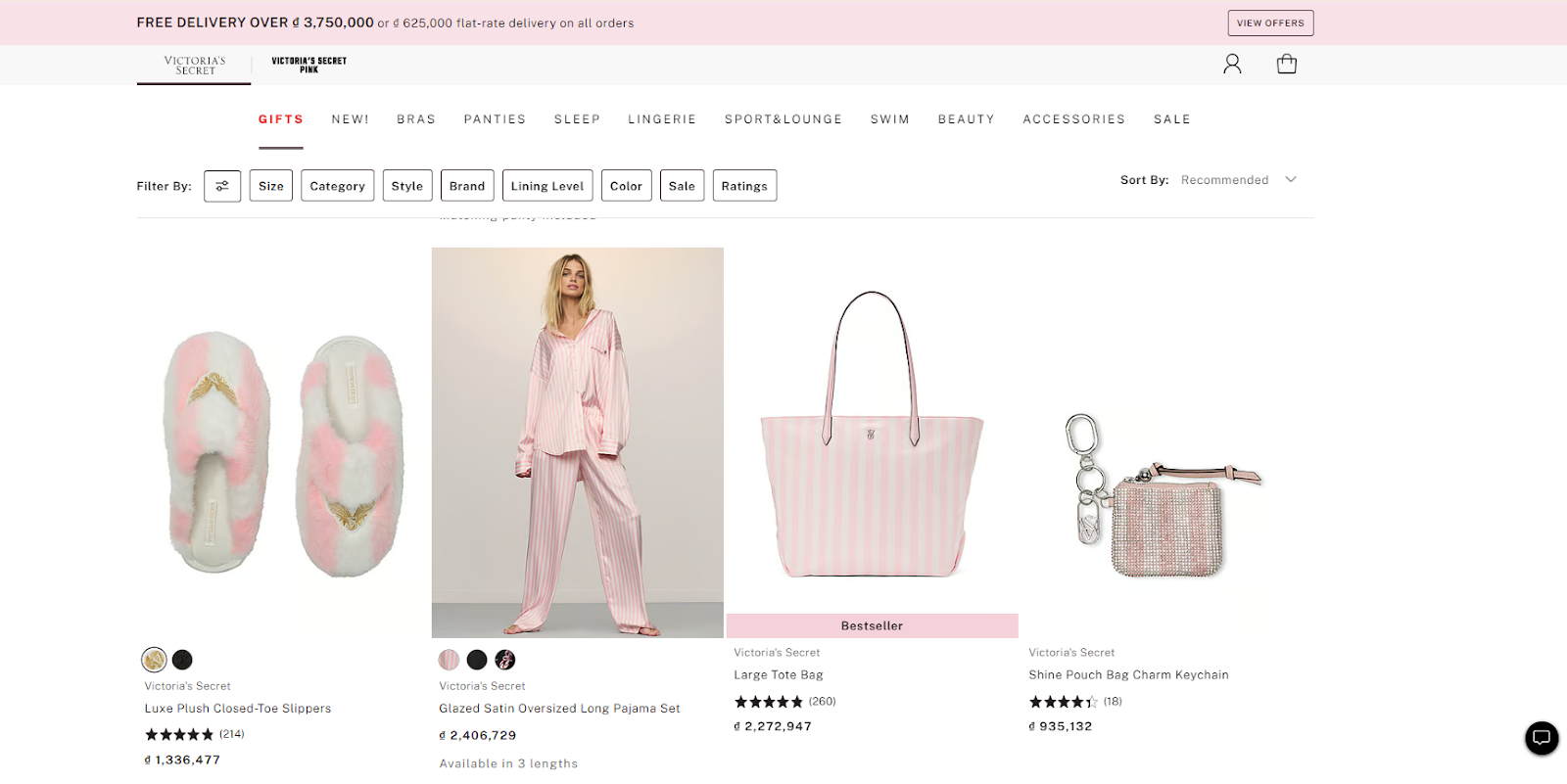 A separate collection of most chosen gifts