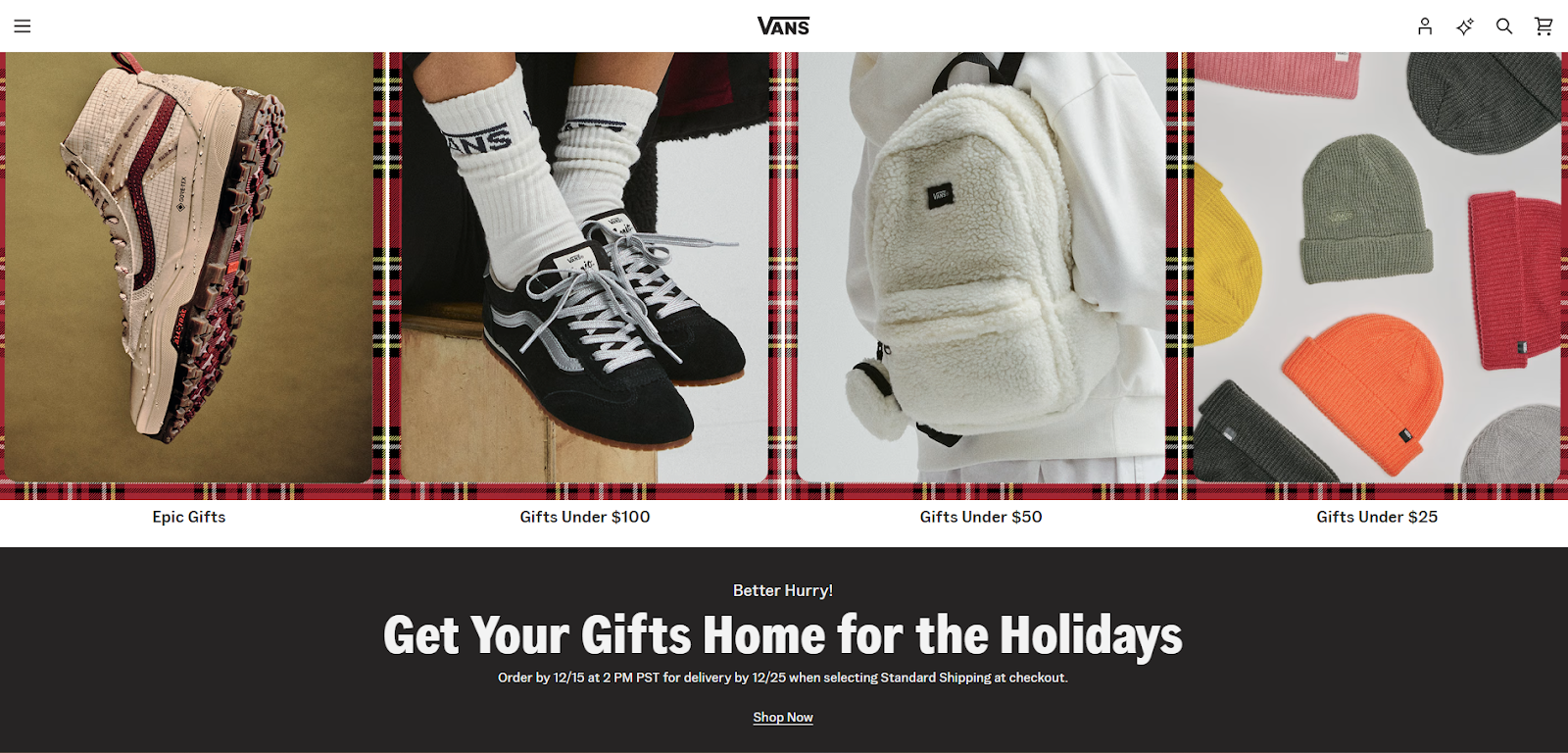 Vans provide the exact delivery date