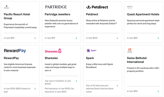 Air New Zealand Airpoints partner ecosystem