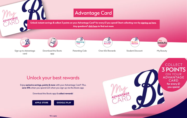 Boots Advantage Card 