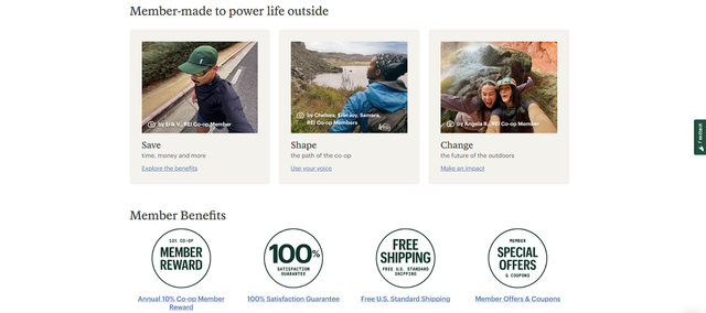REI Co-op Benefits