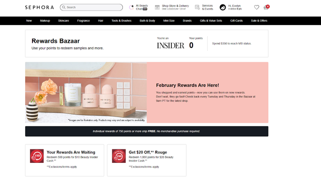 Sephora Rewards Bazzar