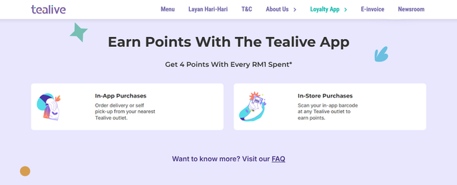 Tealive point loyalty program