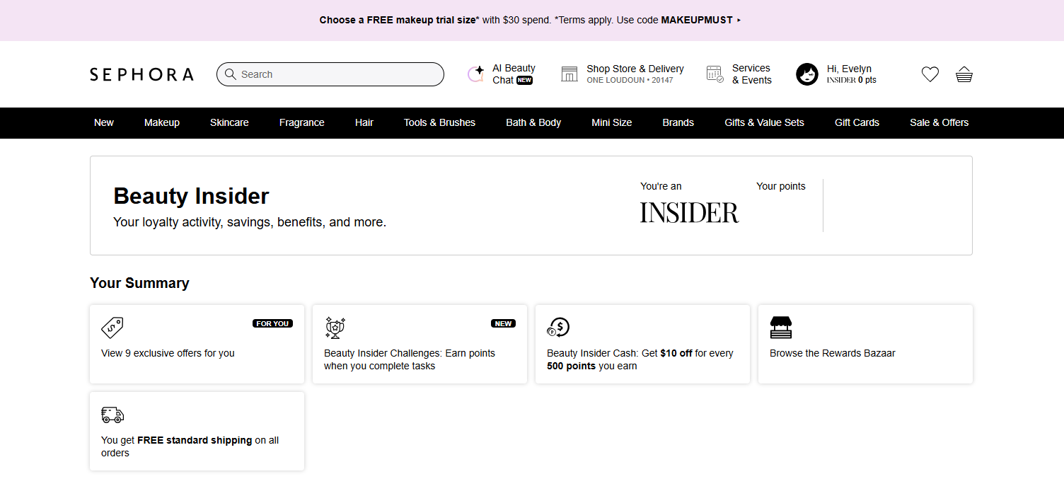 Sephora Beauty Insider