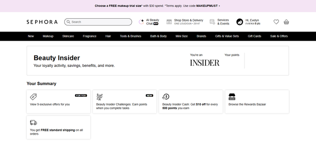 Sephora Beauty Insider