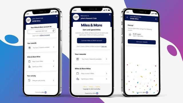 Miles & More loyalty program on mobile