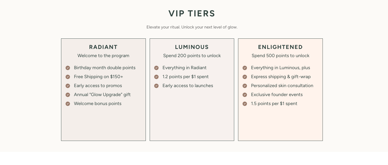Gerig VIP Tiers