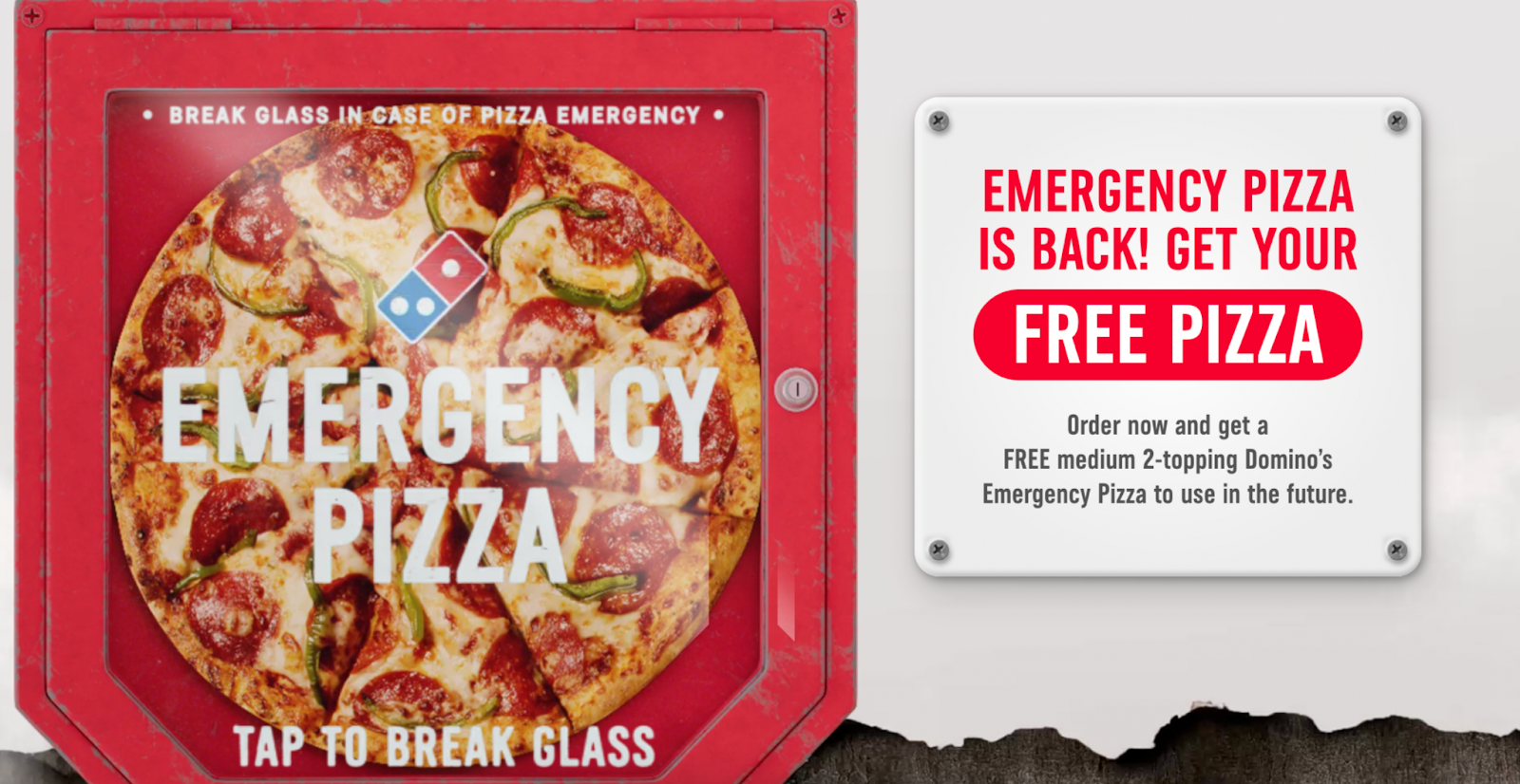 “Emergency Pizza” created a forward commitment, not just an incent