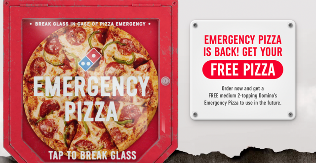 “Emergency Pizza” created a forward commitment, not just an incent