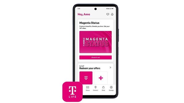 T-Mobile Life app showing Magenta Status perks and offers
