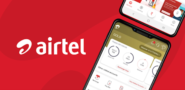 Airtel Thanks app on smartphone with rewards dashboard