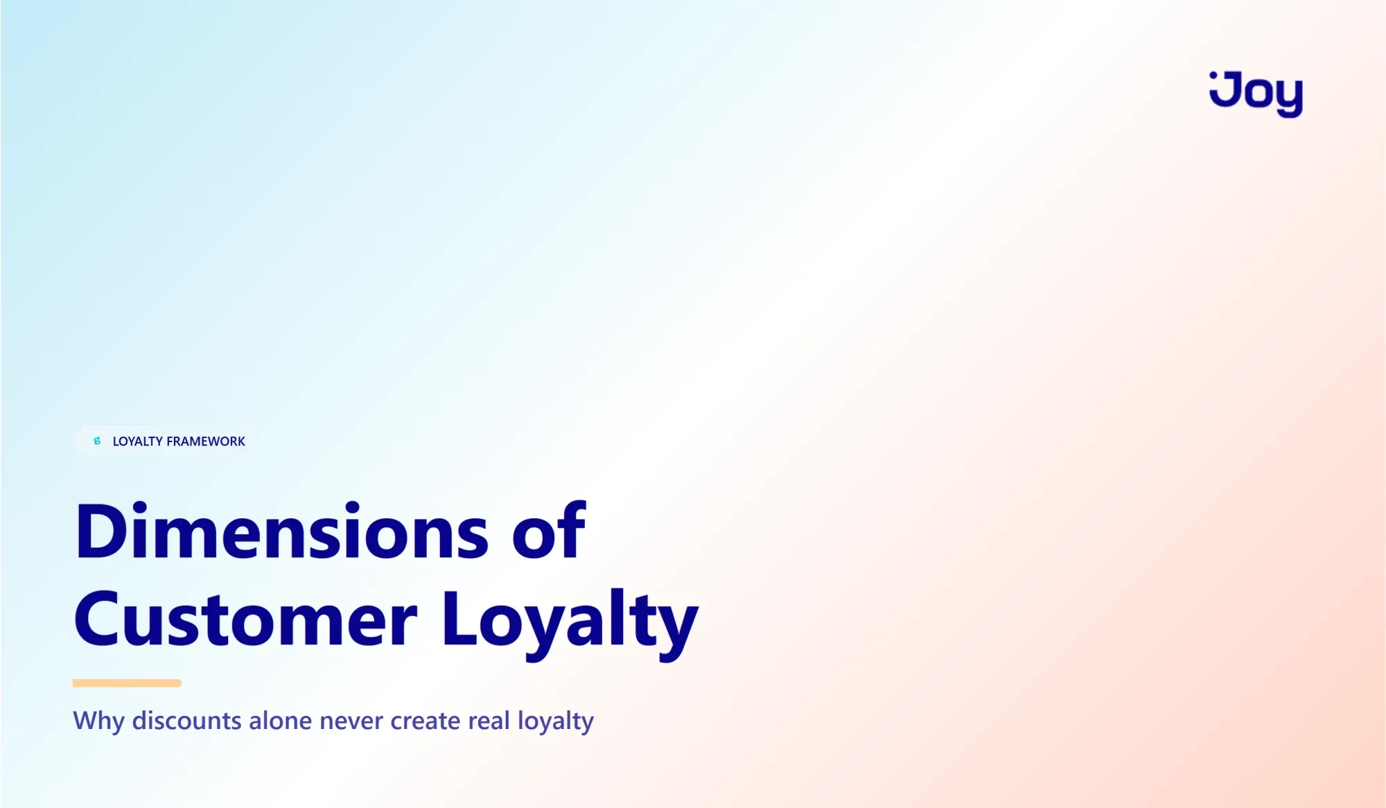 Dimensions of Customer Loyalty: Why Discounts Alone Never Create Real Loyalty