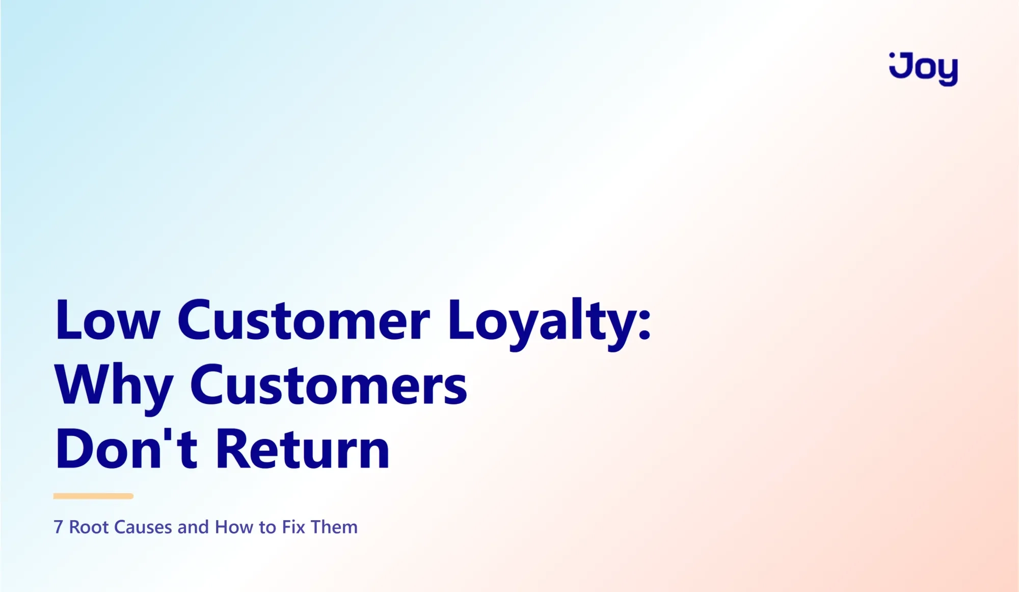 Low Customer Loyalty: Why Customers Don't Return (and How to Fix It)