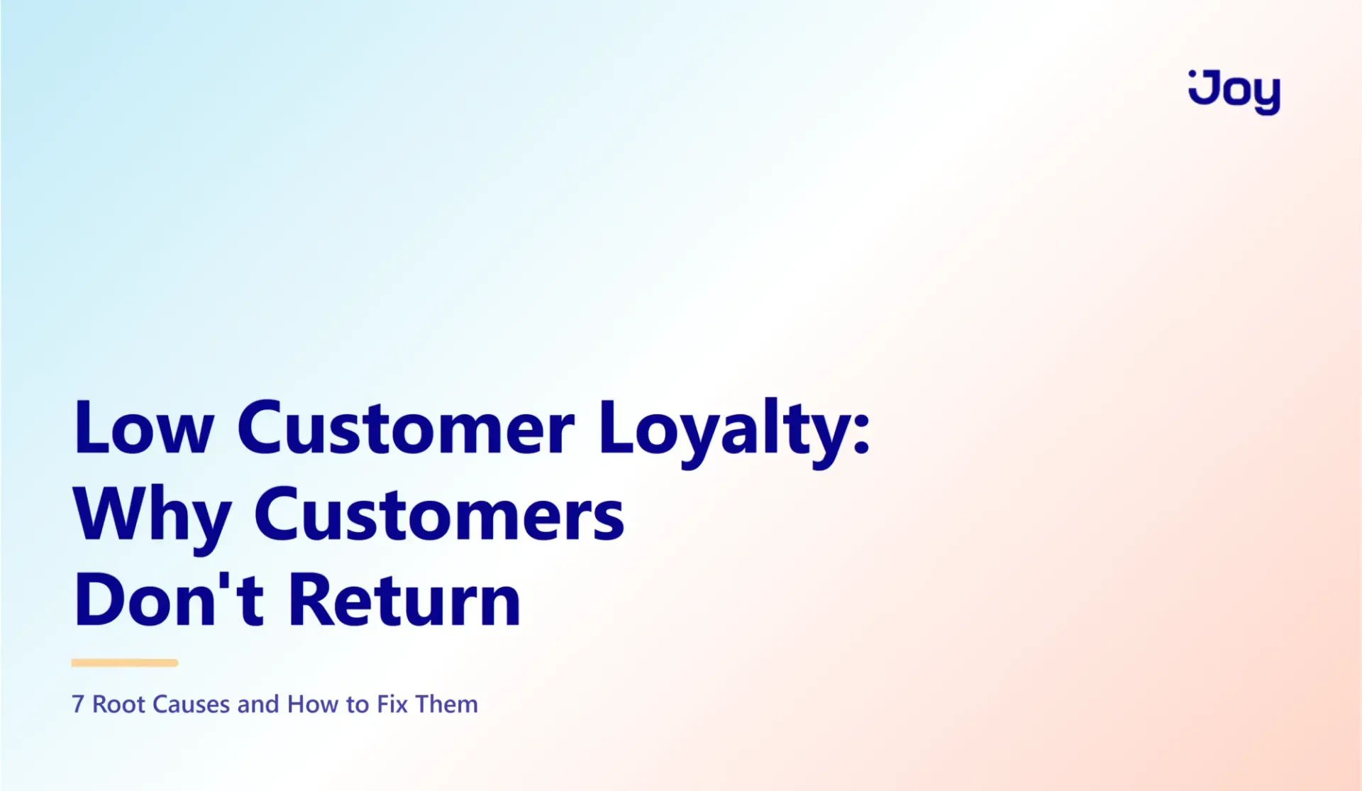 Low Customer Loyalty: Why Customers Don't Return (and How to Fix It)