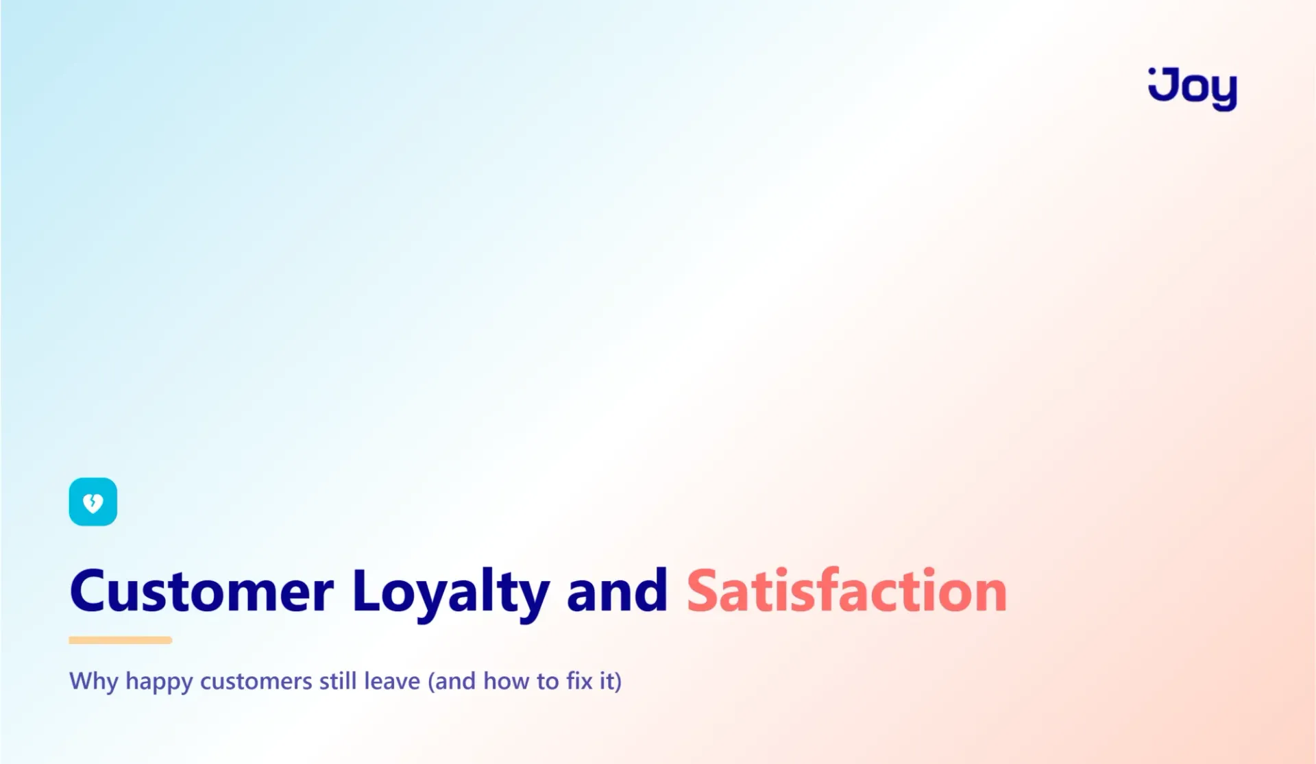 Customer Loyalty and Customer Satisfaction: Why Happy Customers Still Leave (And How to Fix It)