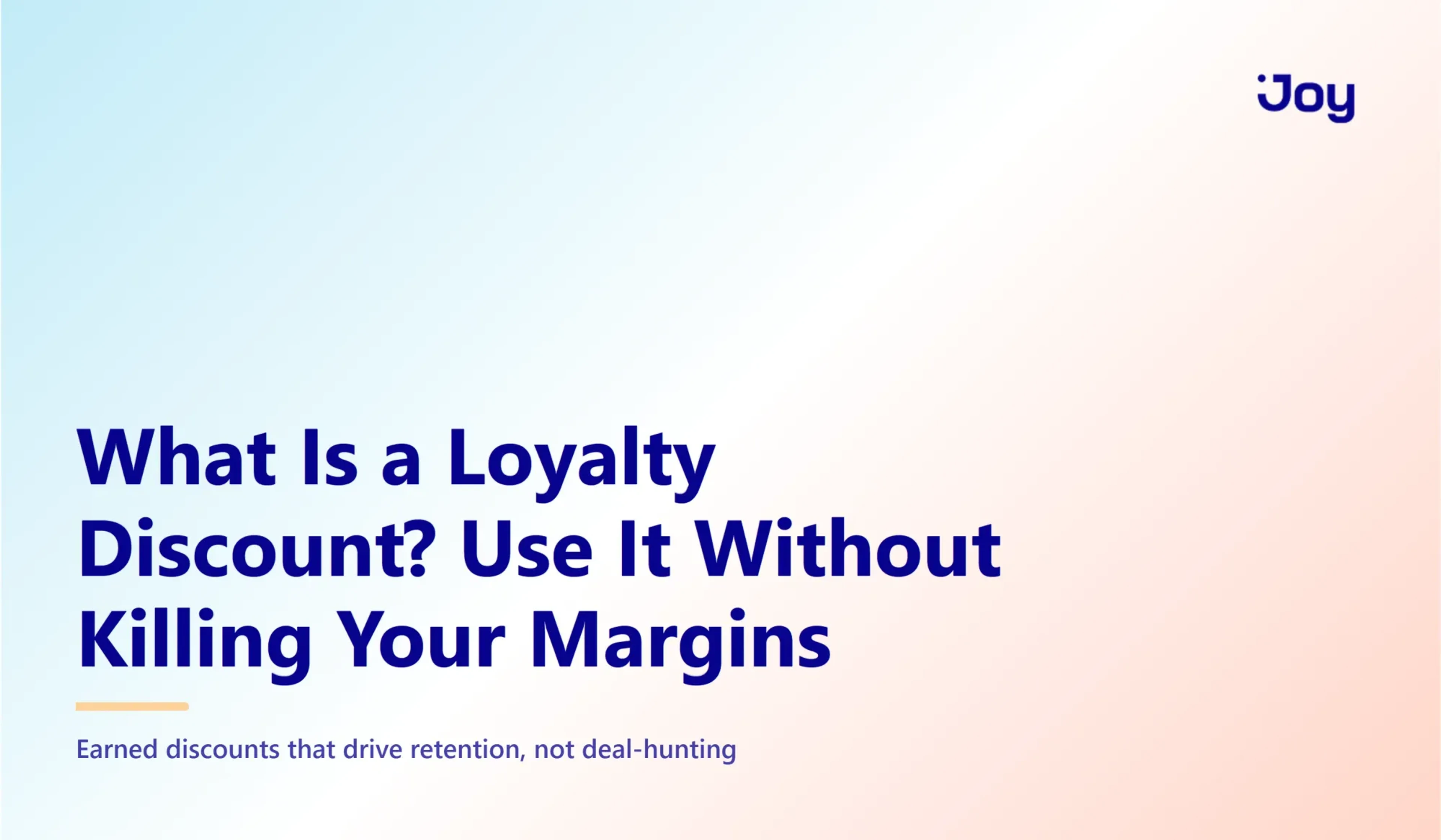 What Is a Loyalty Discount? (And How to Use It Without Killing Your Margins)