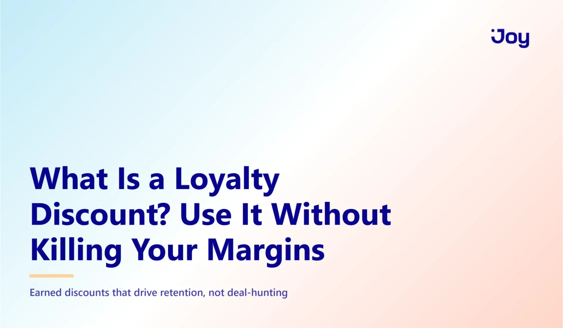 What Is a Loyalty Discount? (And How to Use It Without Killing Your Margins)