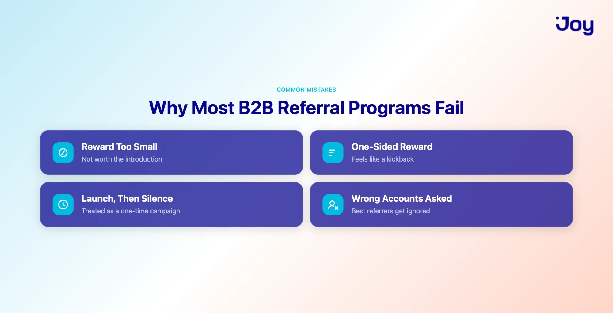 Four common mistakes that make B2B referral programs fail