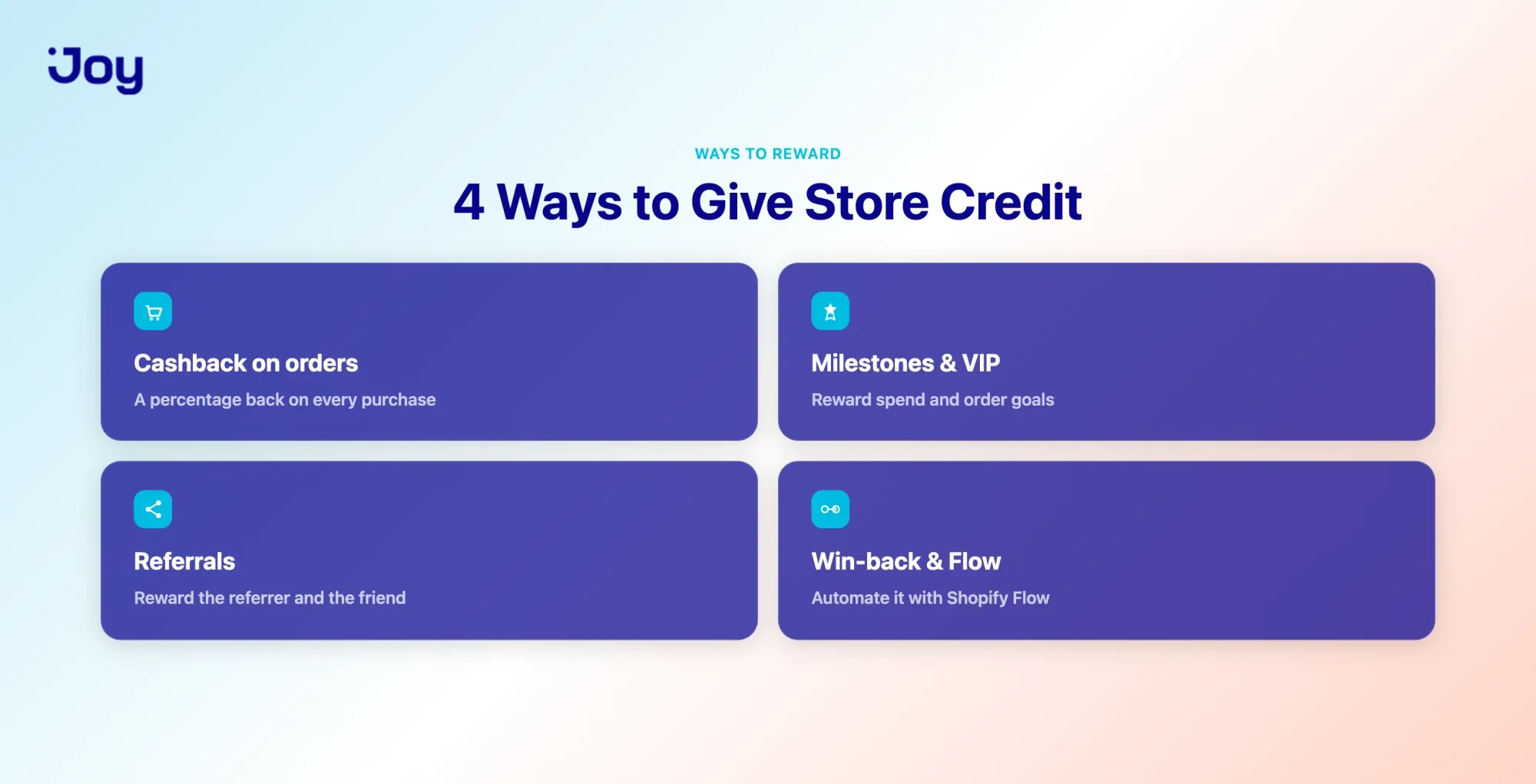 Four ways to give store credit rewards: cashback, milestones, referrals, win-back