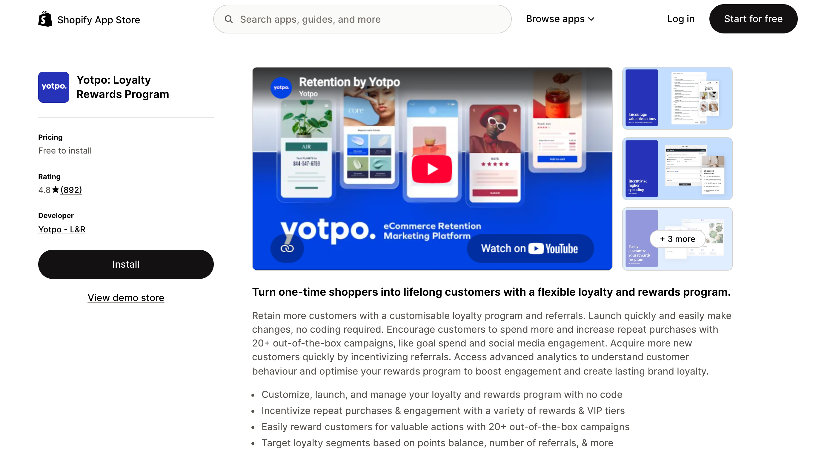 Yotpo Loyalty Rewards Program on the Shopify App Store