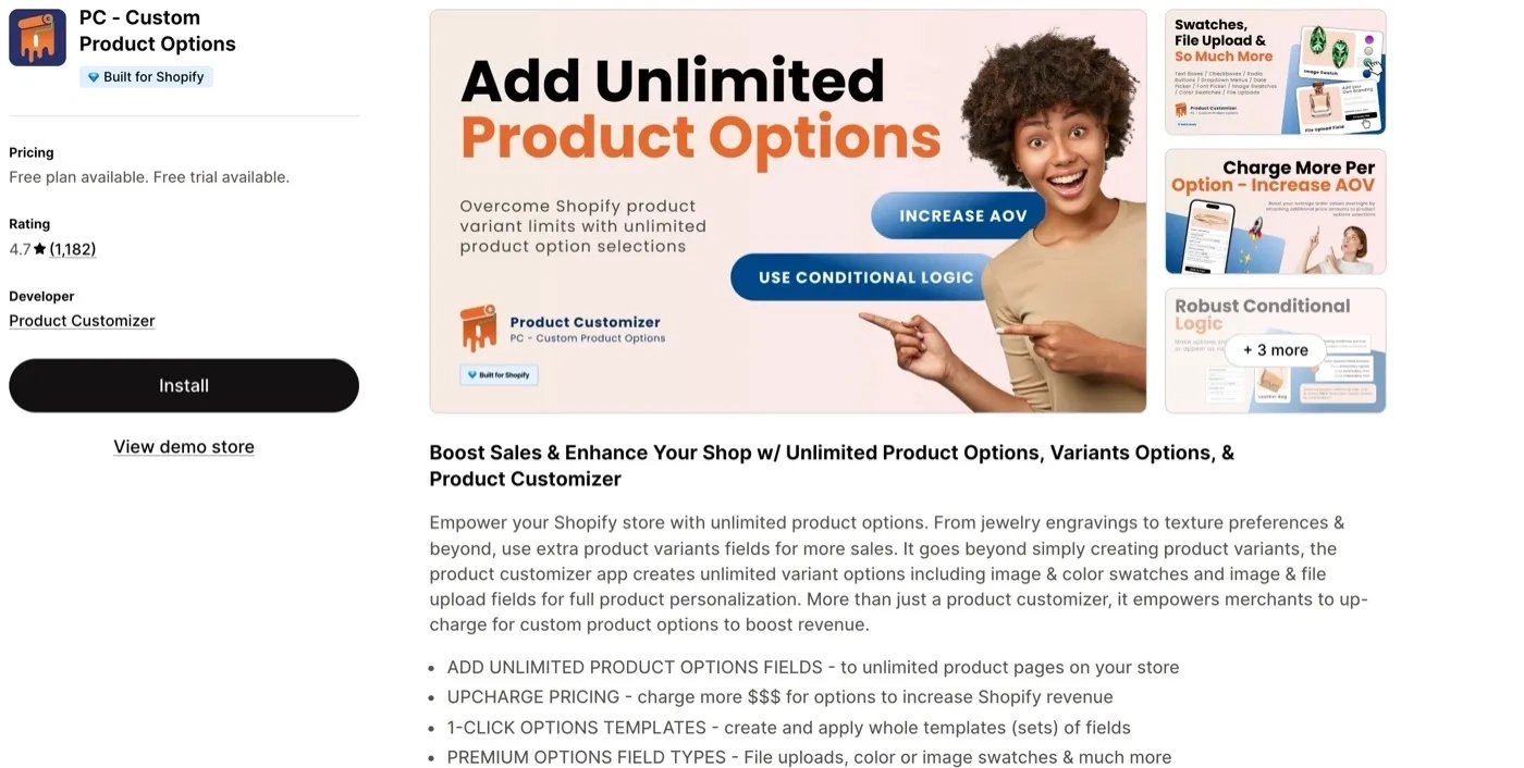 PC ‑ Custom Product Options