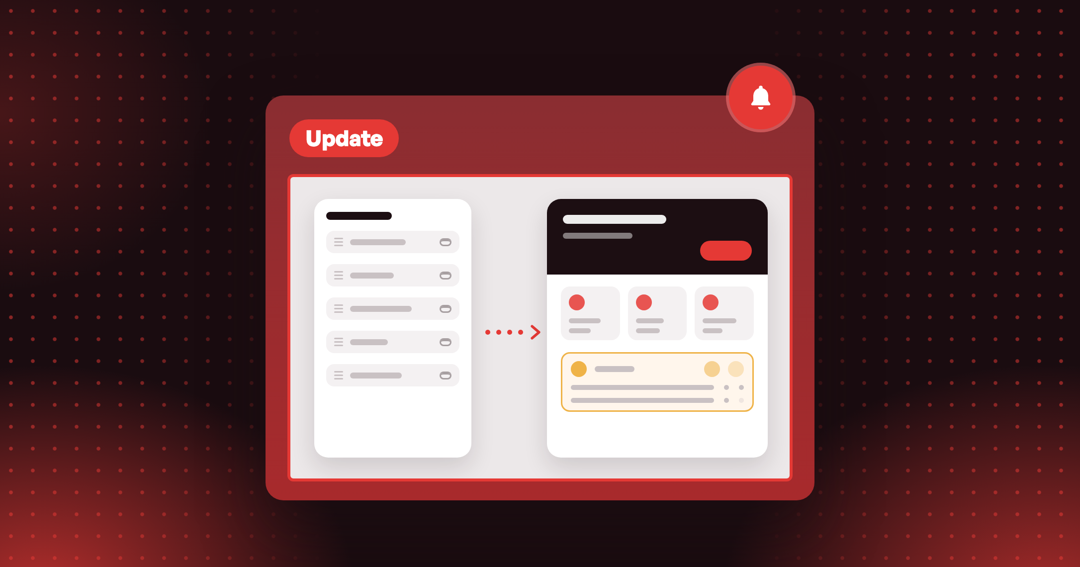 The loyalty page editor: a drag-to-reorder list of sections on the left, the live page preview on the right