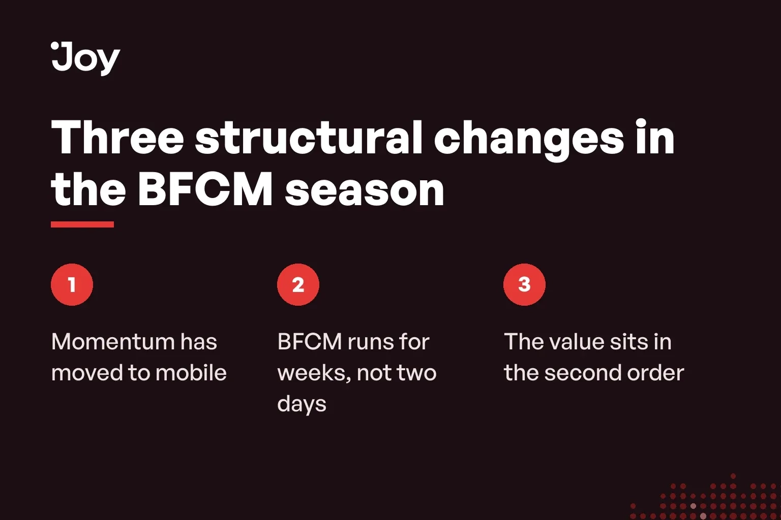 Three structural changes in the BFCM season: mobile, a multi-week calendar, and the second order