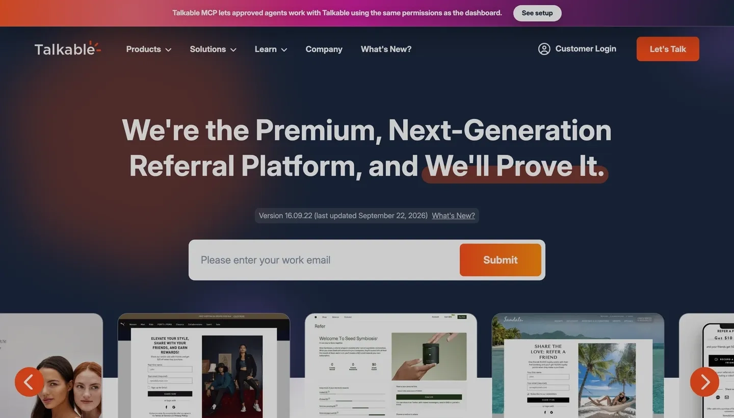 Talkable is the referral marketing platform