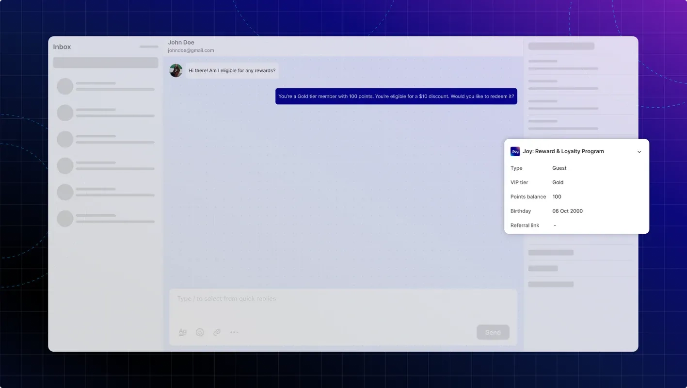 Integration screenshot